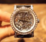 New Replica Franck Muller Round Skeleton Watch SS Diamond Bezel